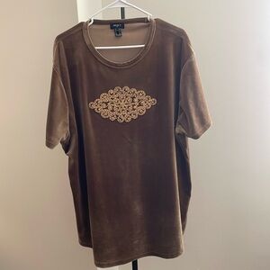 Custom swarovski crystal piece velour / Velvet shirt handmade by myself.